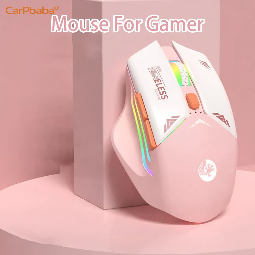 Esports Gaming Maus - Przewodowa mysz gamingowa USB różowa, profesjonalna