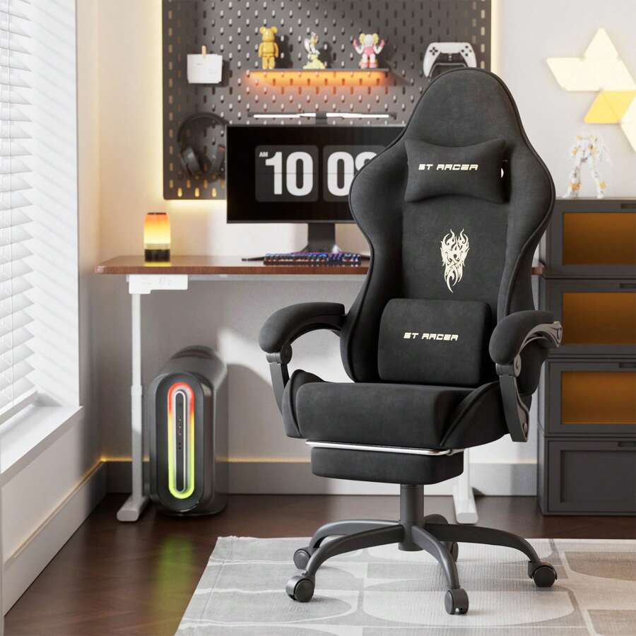 Gaming & Esports District - Krzesło gamingowe z wysokim oparciem, ergonomiczne