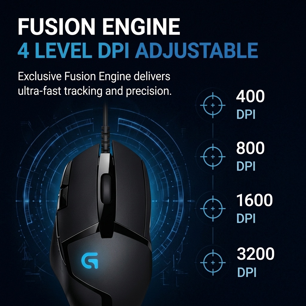 Logitech G402 Przewodowa Mysz  – Esports Gaming Logos recenzja i cena